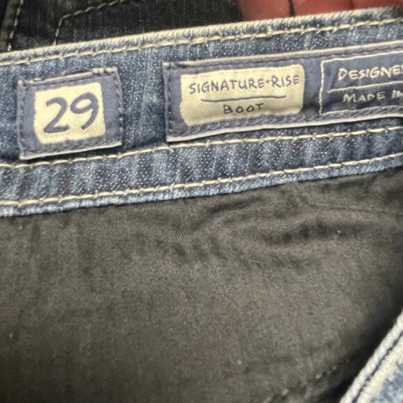 Miss Me Signature Rise Bootcut Jeans Size 29 Bling Y2K Grunge Flap Pockets - Picture 8 of 8